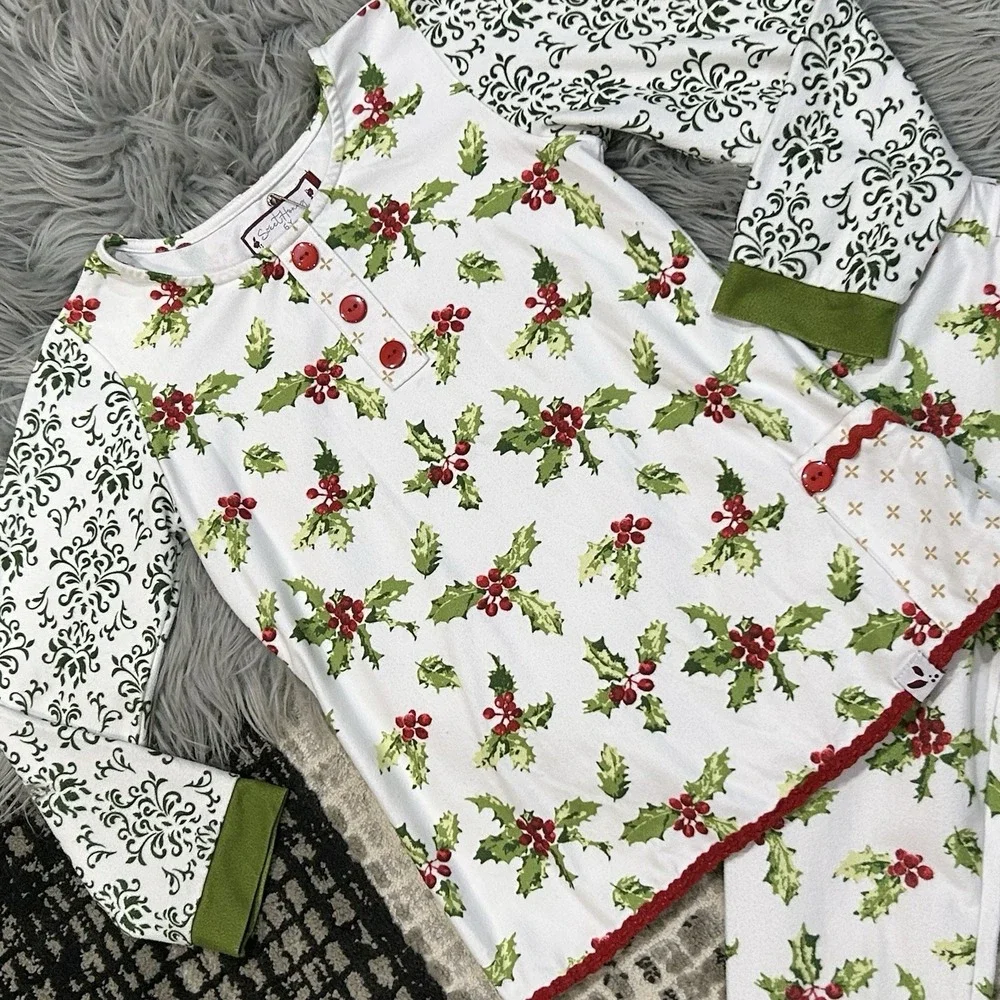 Sweet Honey Girls Holly‎ Matching Flannel Jammy Set 6Y